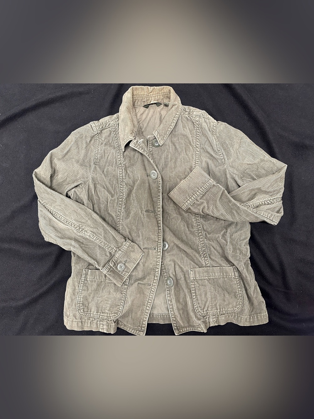 Eddie Bauer Olive Green Women's corduroy  Button-Front Jacket